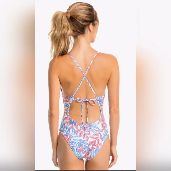 Southern Tide women's one piece blue/ white swimsuit size small - Picture 9 of 9